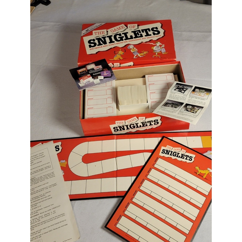 THE GAME OF SNIGLETS BY THE GAMES GANG -1989‎ - VINTAGE